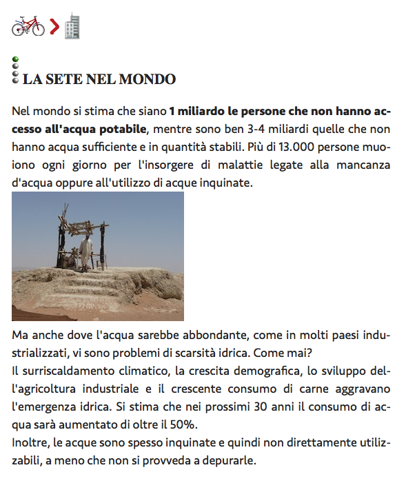 Pagina del libro Pianeta Acqua - Approvvigionamento acqua